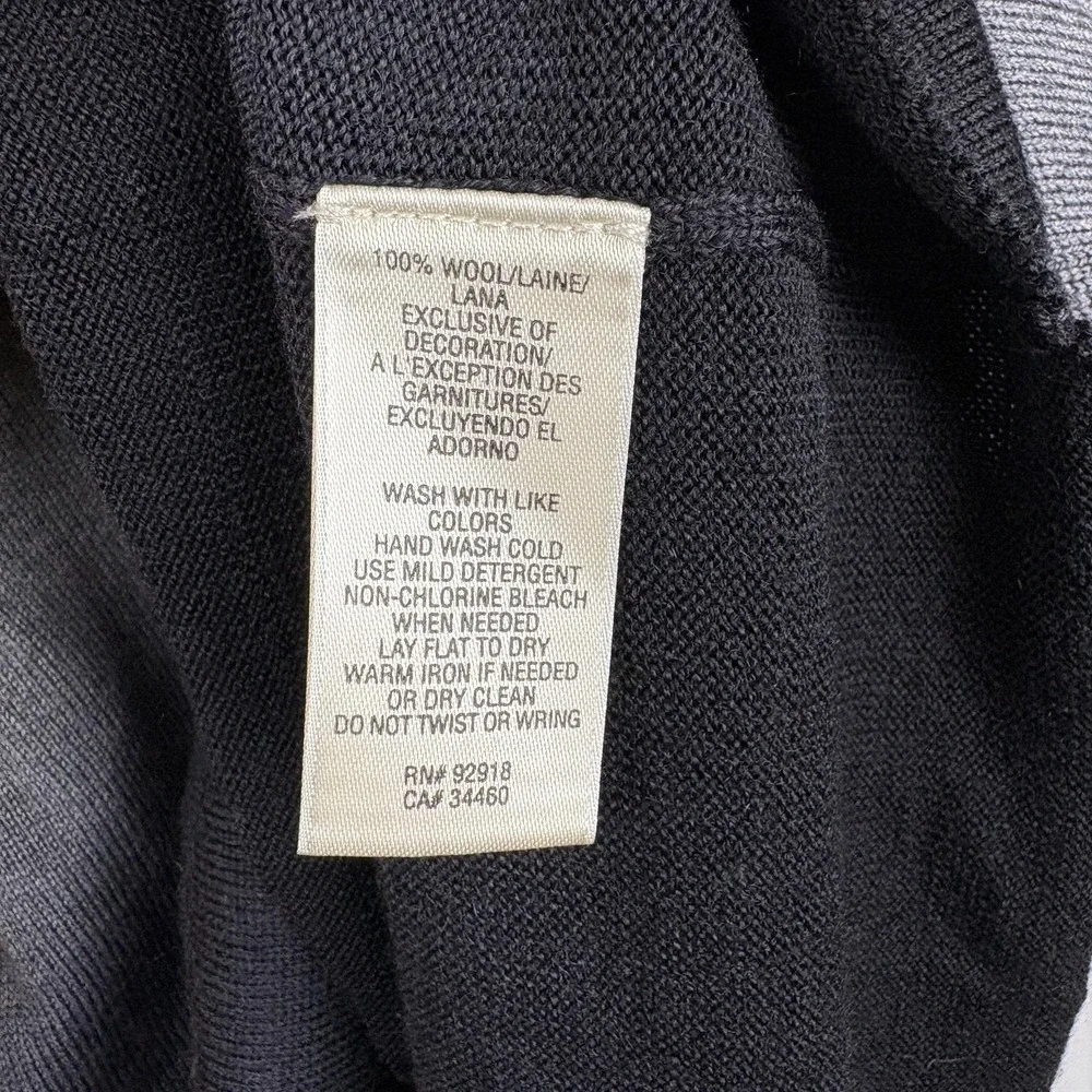 Juicy Couture Sweater Mens Small Gray Ombre V-Neck Long Sleeve Pullover‎ Knit